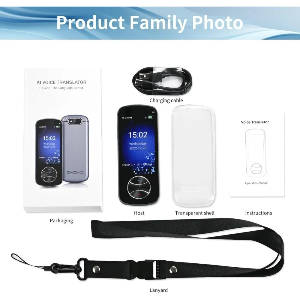 Language Translator Device, Language Translator Two Way with Voice/Offline/Photo